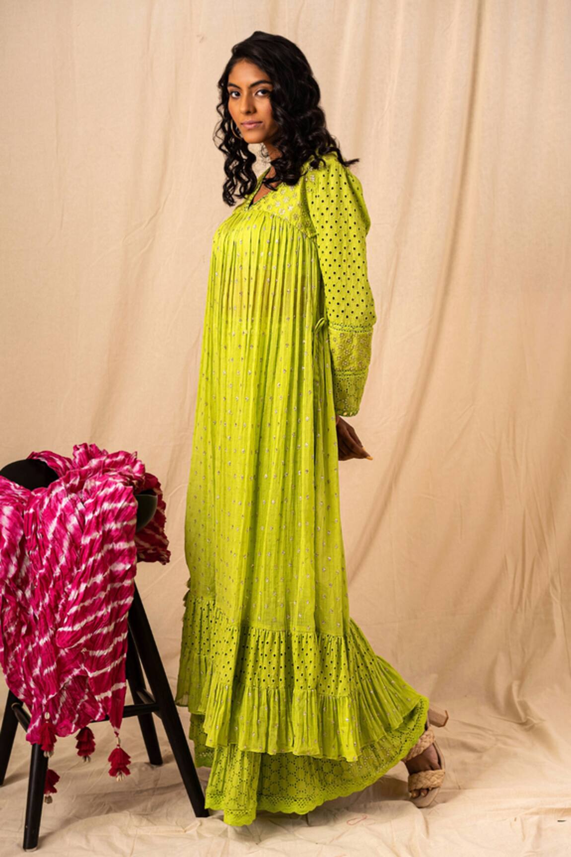 Surily G Cutwork Tiered Sharara 