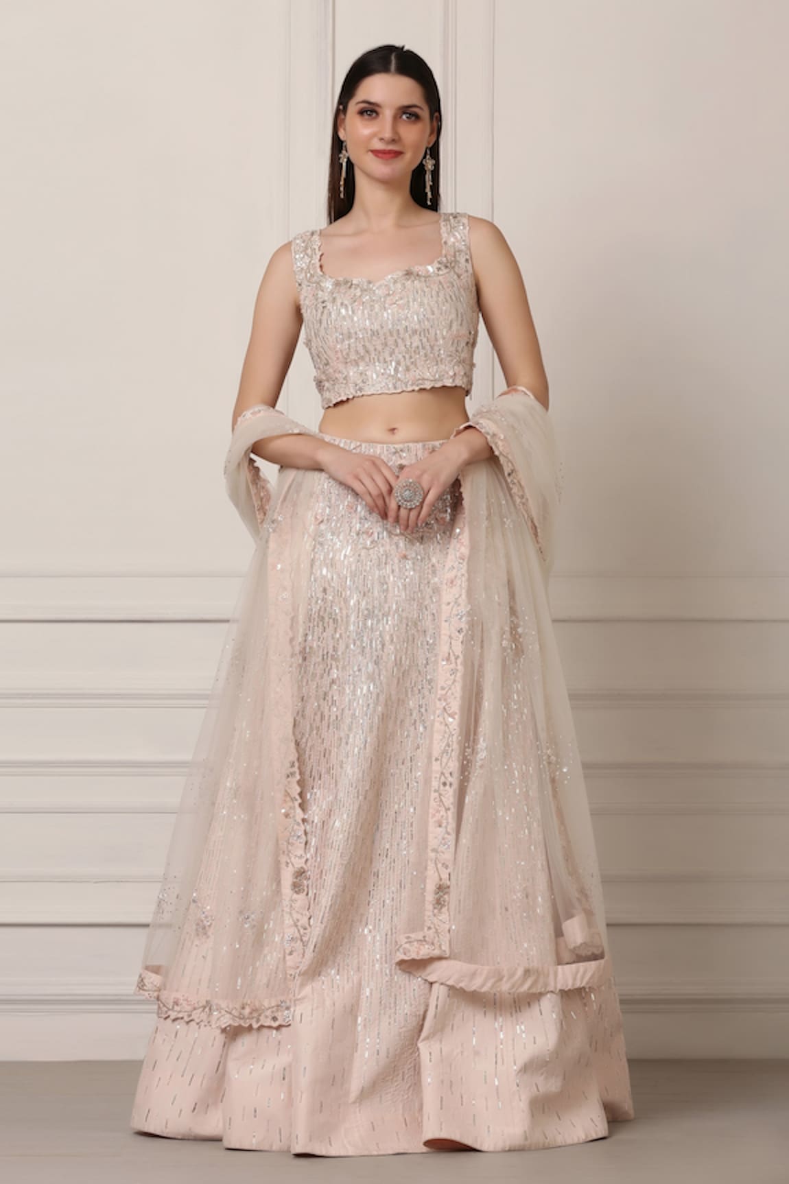 Pooja Peshoria Swarovski Embellished Lehenga Set