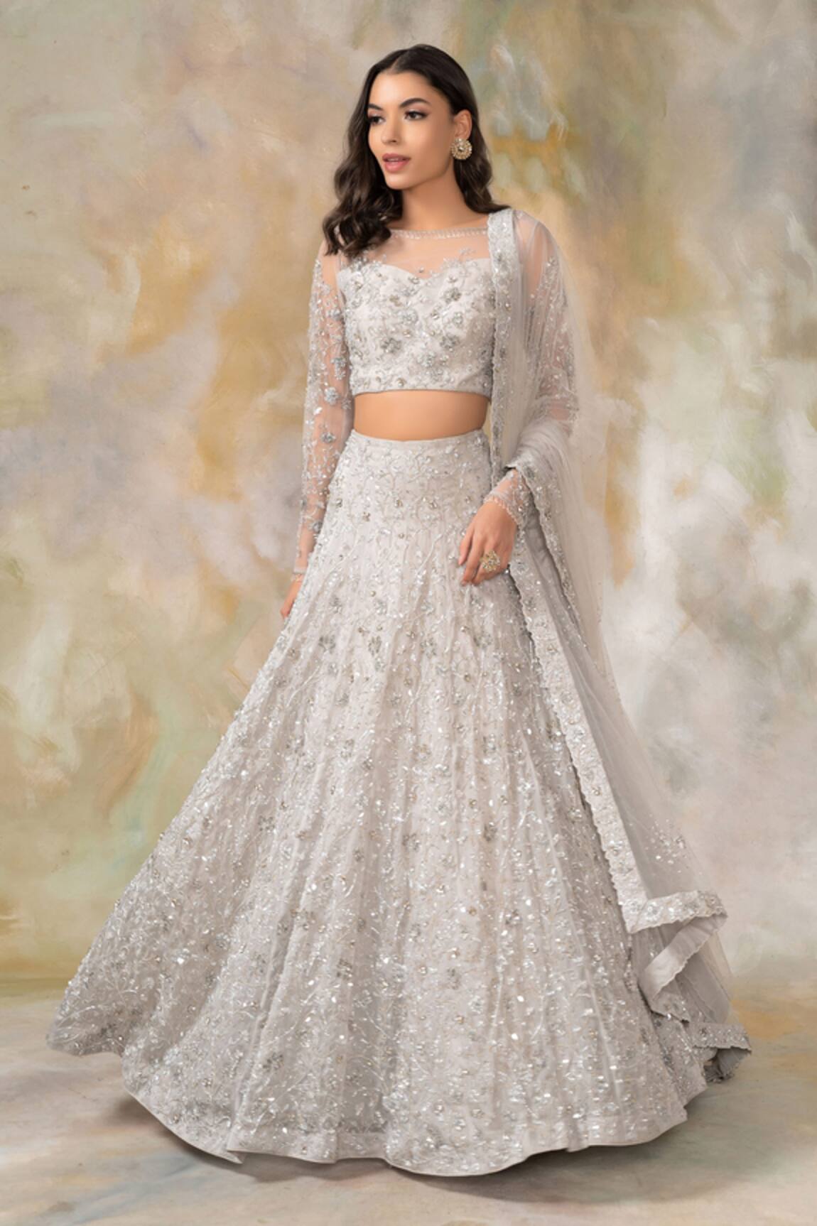 Pooja Peshoria Silk Organza Bridal Lehenga Set 