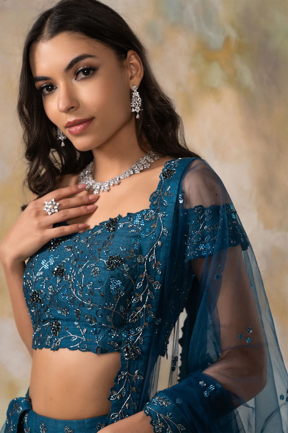 Blue Lehenga Set. – Shyam Narayan Prasad