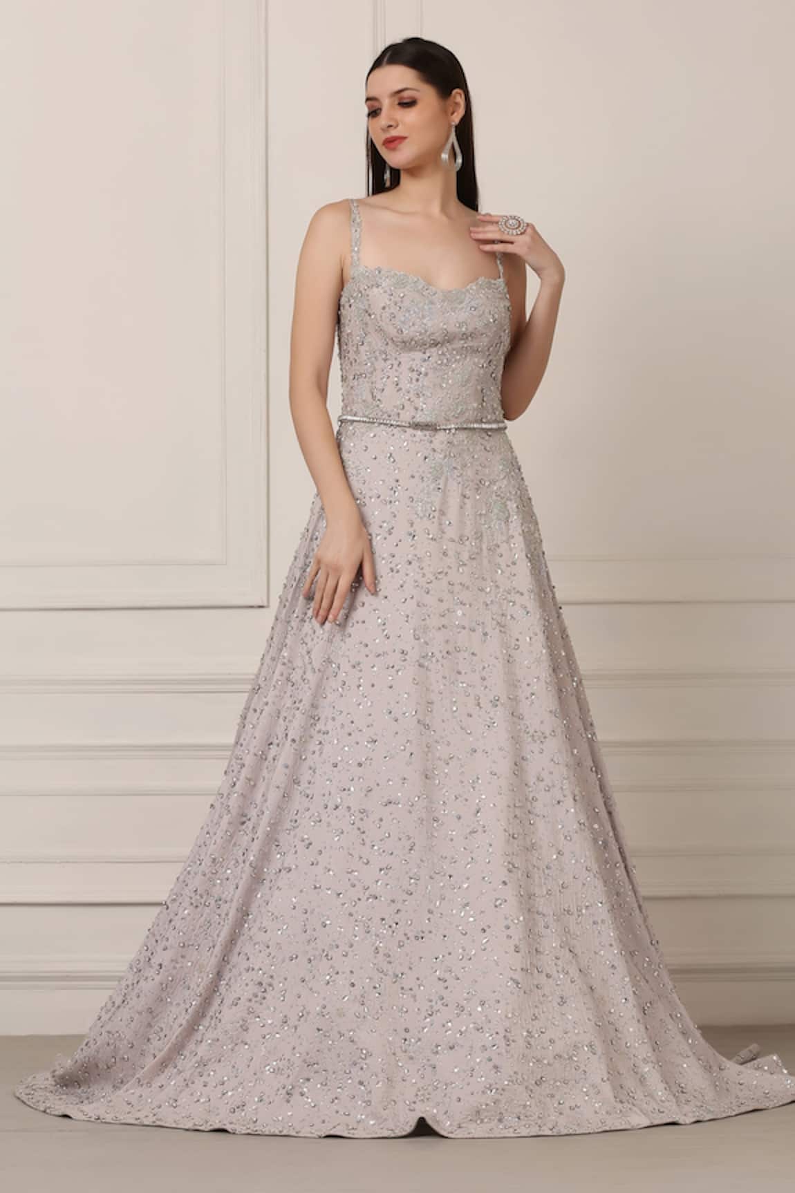 Pooja Peshoria Crystal Embellished Gown