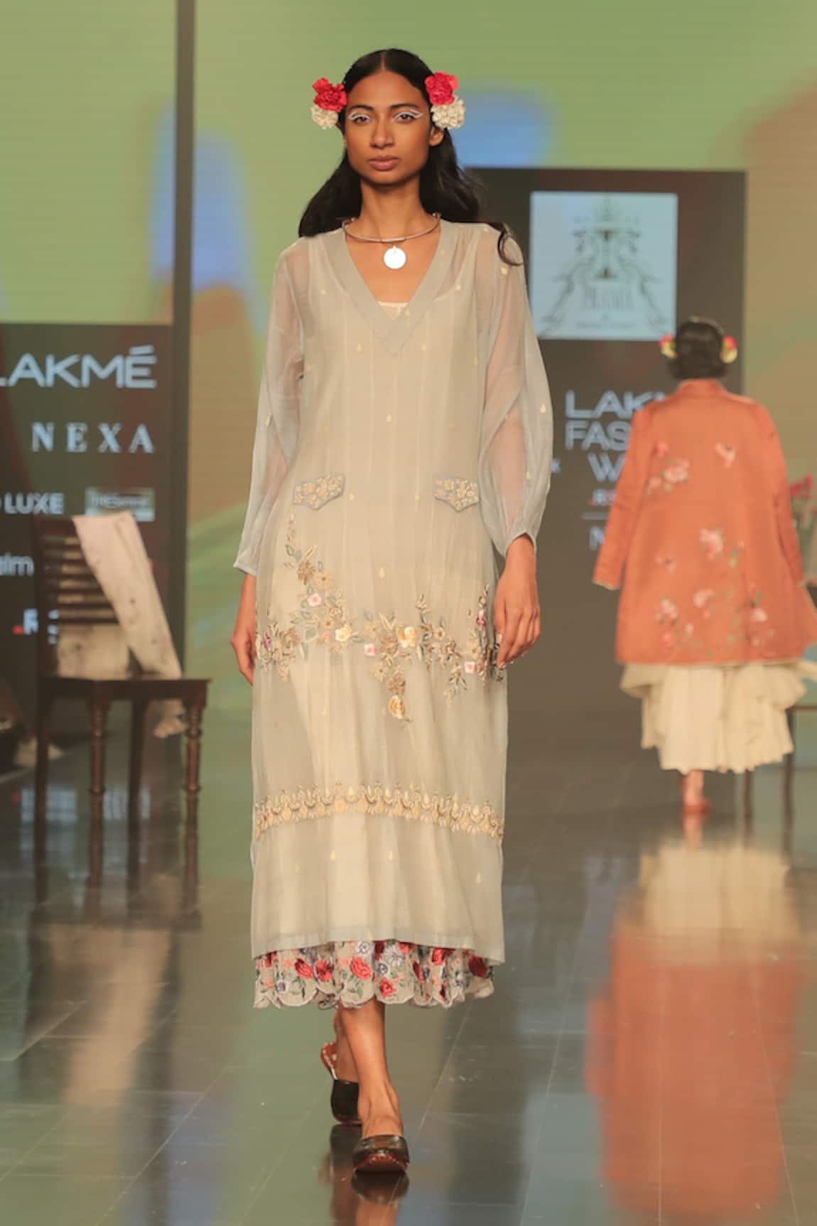 Prama by Pratima Pandey Handwoven Tunic With Crushed Inner