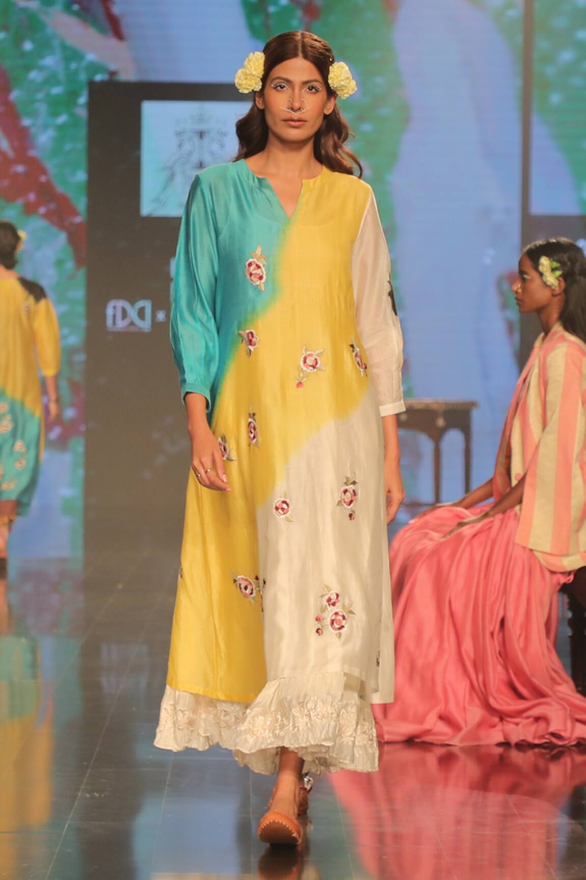 Prama by Pratima Pandey Ombre Tunic & Anarkali Inner