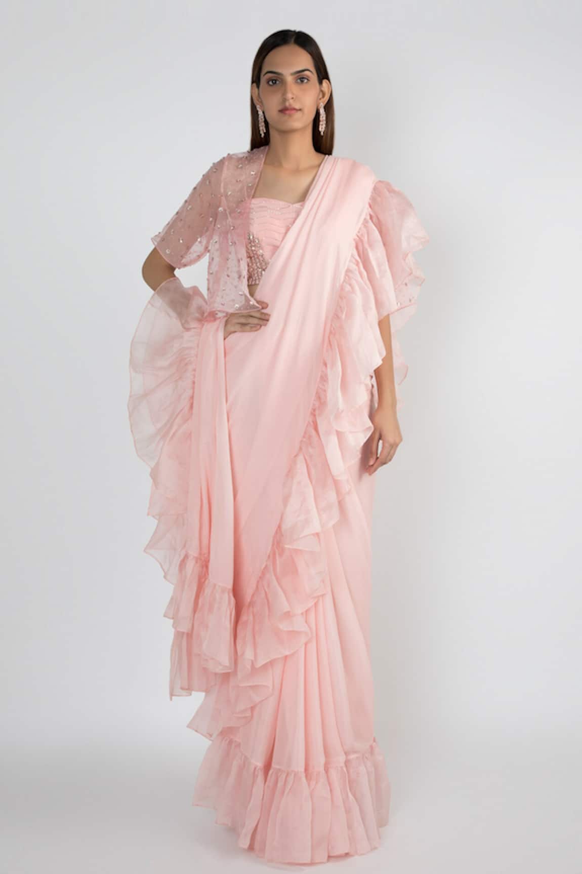 Masumi Mewawalla Ruffle Saree Set 
