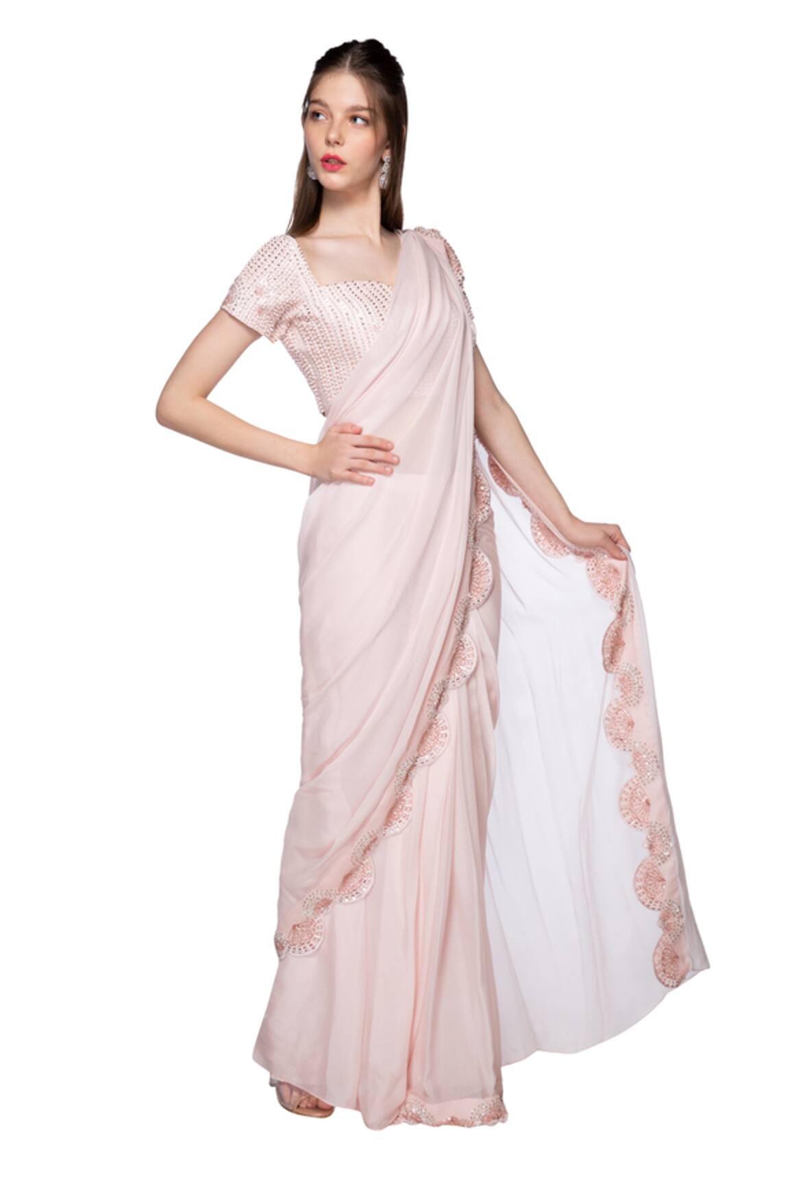 Masumi Mewawalla Pre-Draped Organza Saree with Blouse 