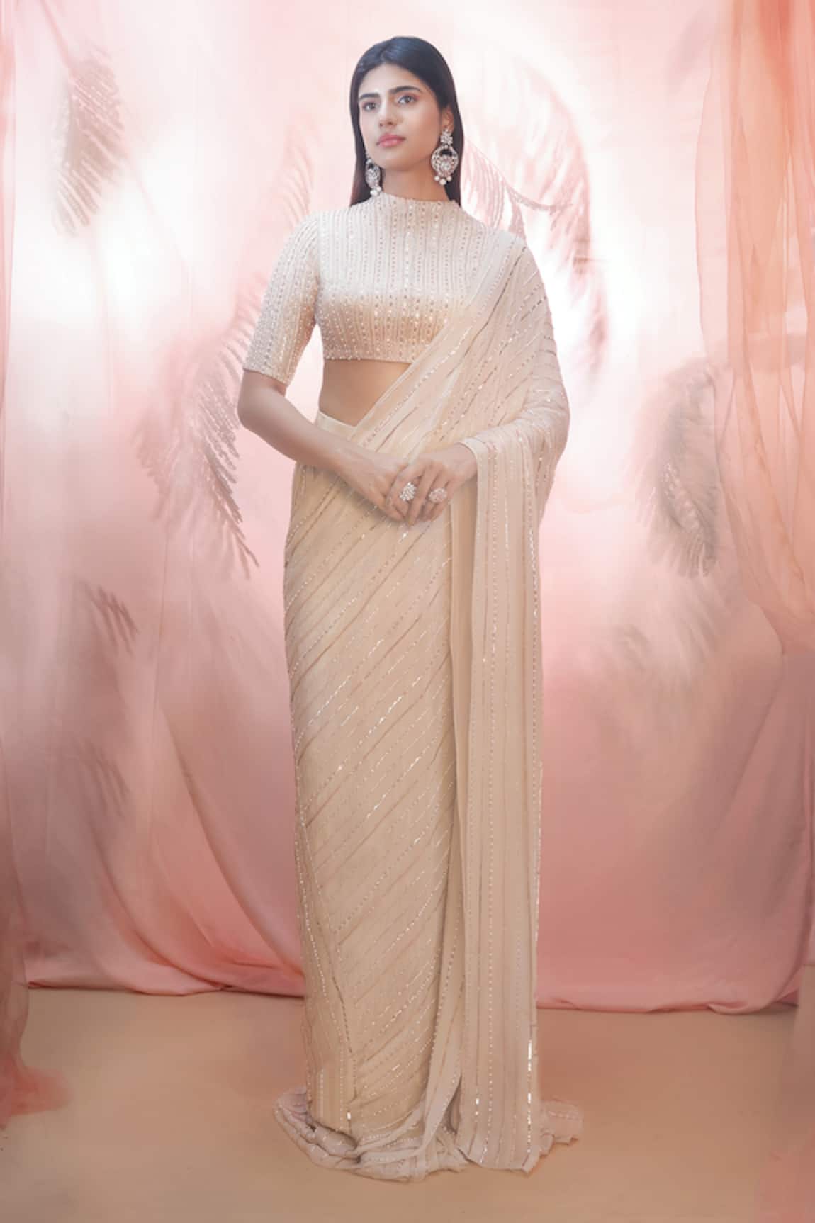 Masumi Mewawalla Embroidered Saree with Blouse 