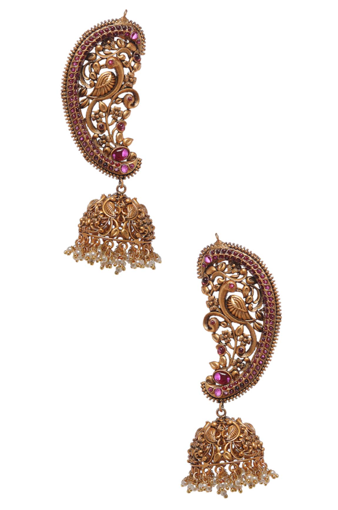 Buy Sukkhi Designer Pearl Gold Plated Peacock Meenakari Ear Cuff For Women  (38036ECGLDPP850) Online at desertcartINDIA