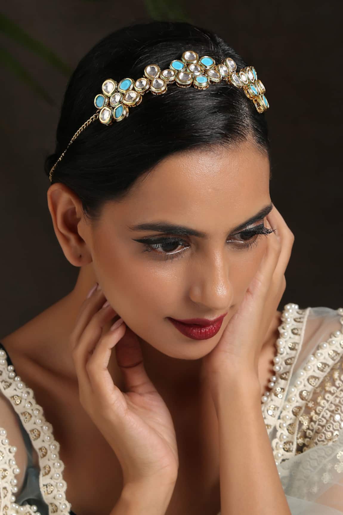 Paisley Pop Kundan Floral Headband 