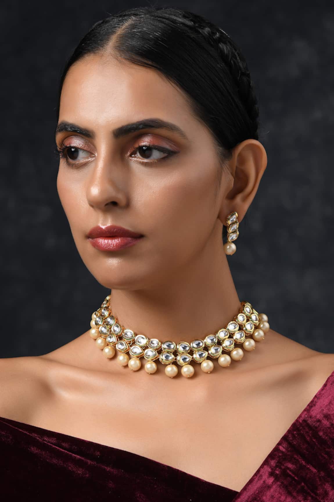 Paisley Pop Kundan Jewellery Set 