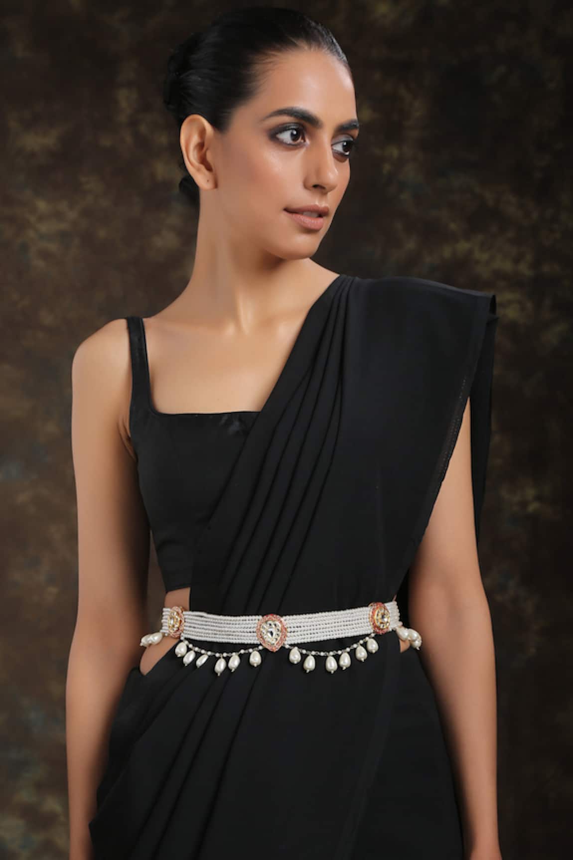 Paisley Pop Handcrafted Bead Layered Kundan Meenakari Belt