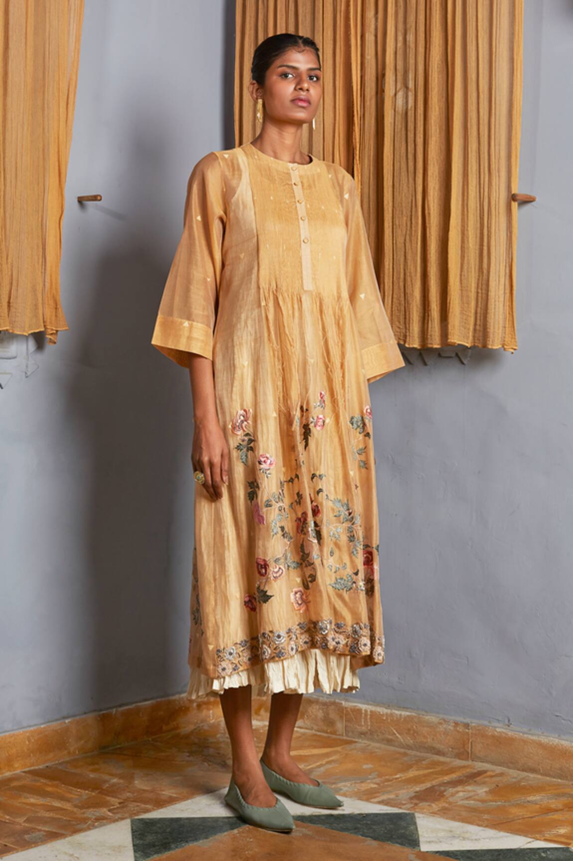 Prama By Pratima Pandey Silk Chanderi Tunic