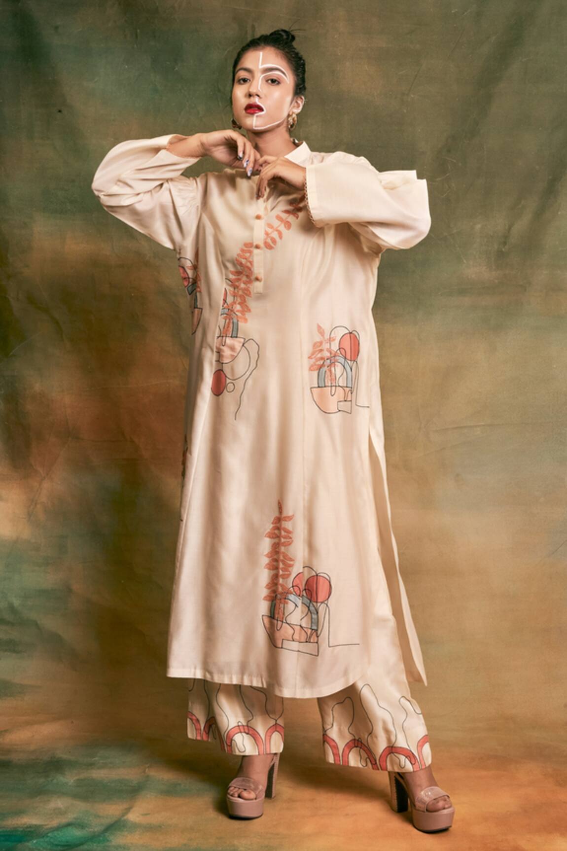 Shilpi Gupta Embroidered Kurta & Palazzo Set 