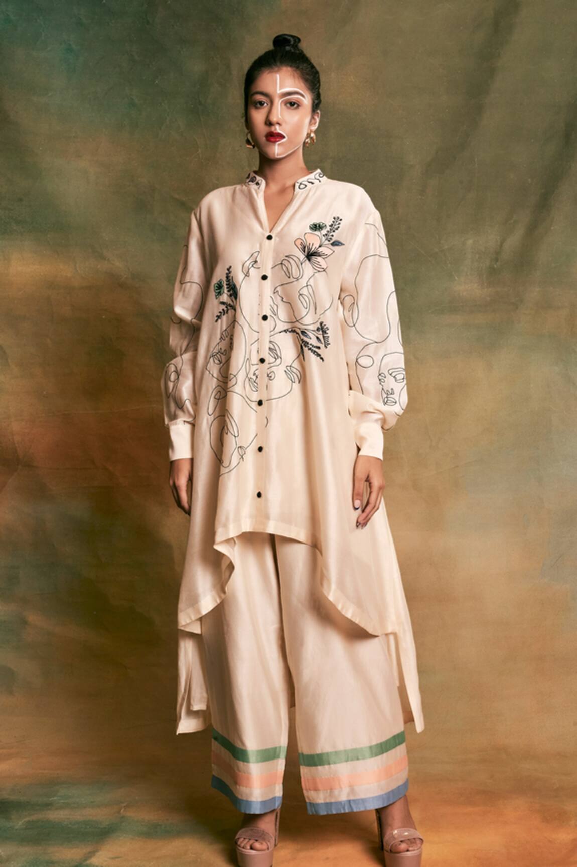 Shilpi Gupta Embroidered Kurta & Palazzo Set 