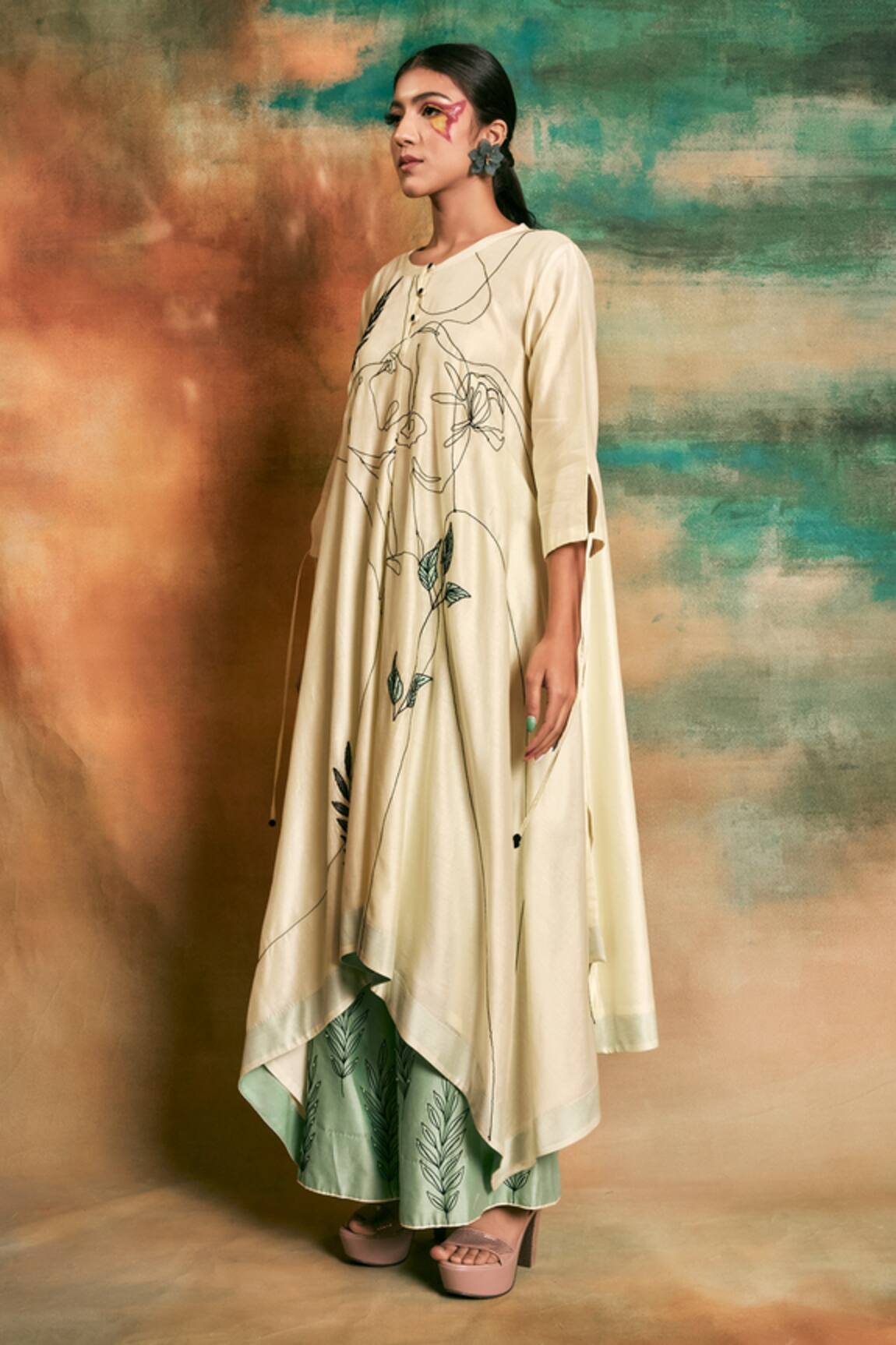 Shilpi Gupta Embroidered Kurta & Palazzo Set 