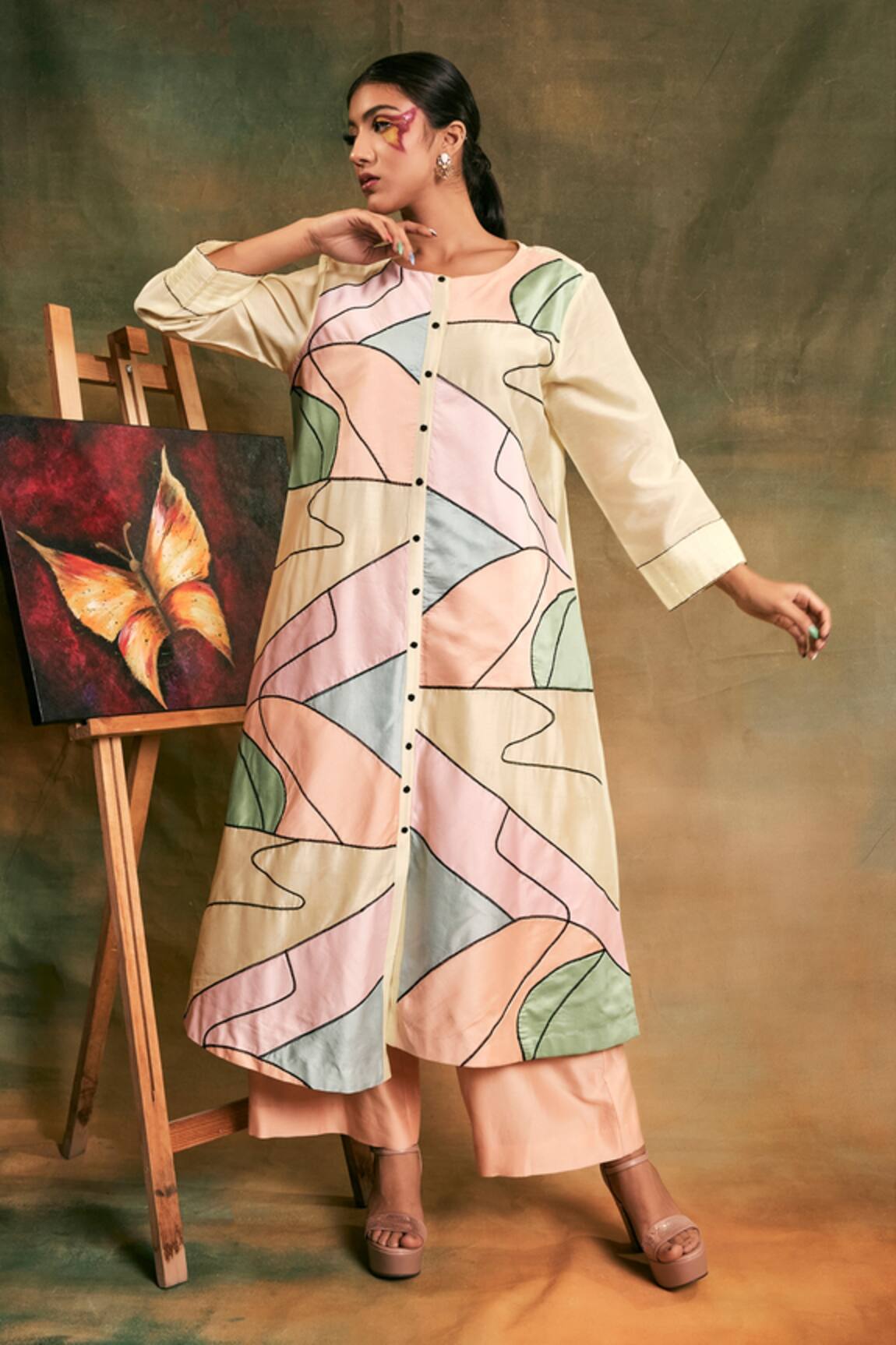 SHILPI GUPTA Silk Chanderi Kurta & Palazzo Set 