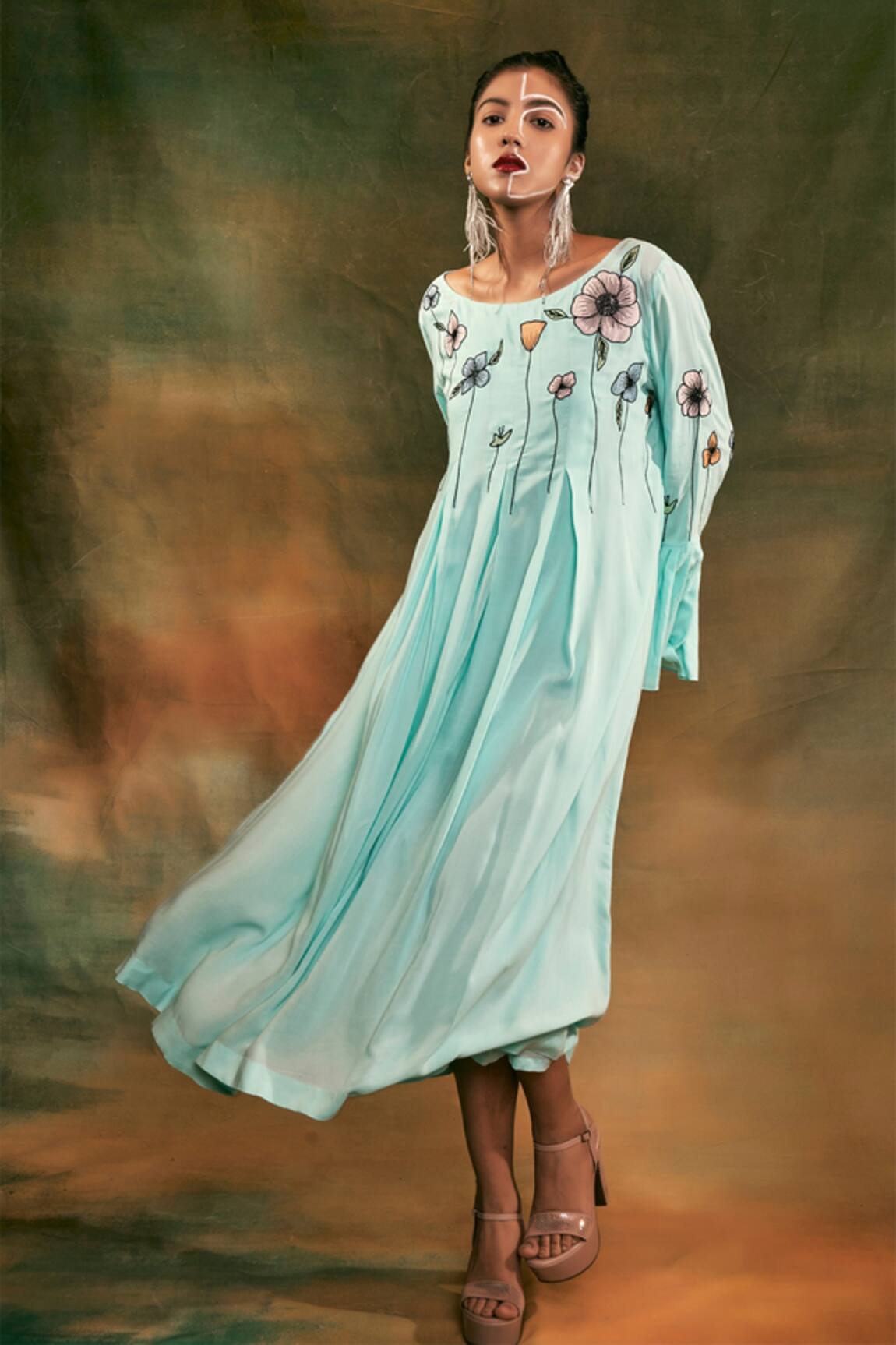 Shilpi Gupta Floral Embroidered Dress