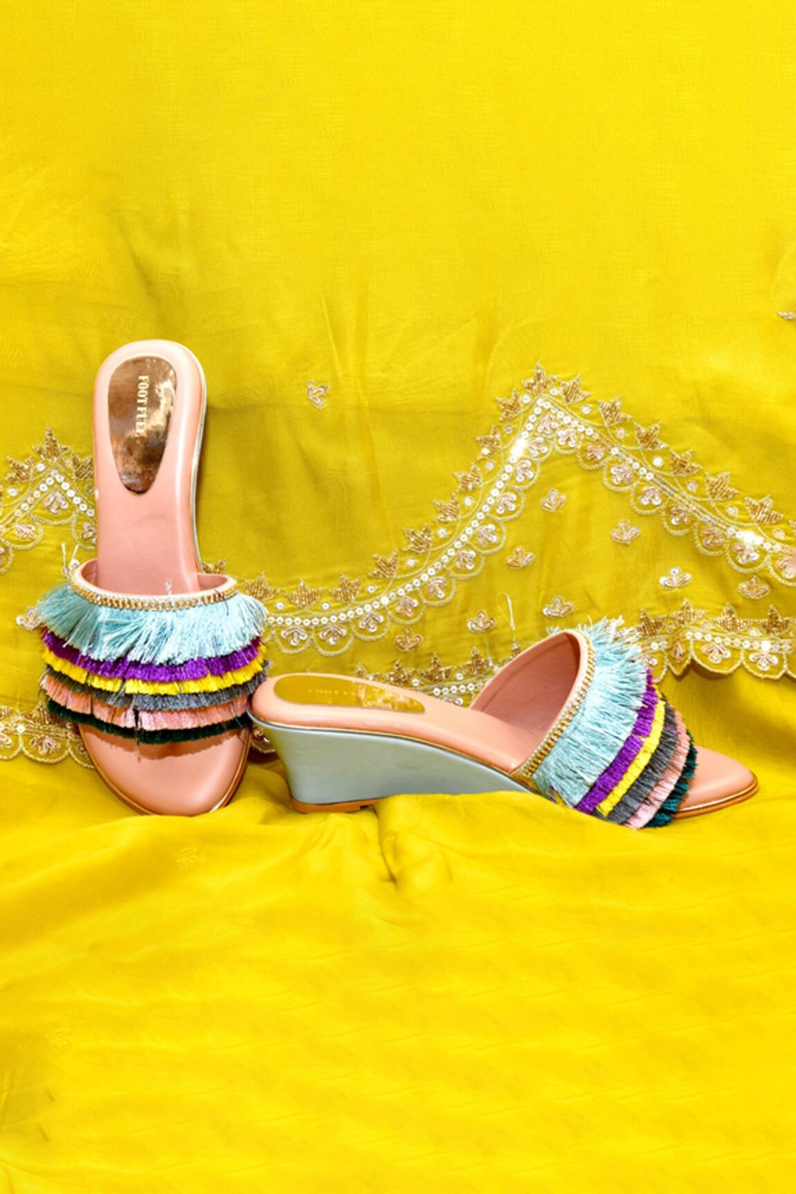 Foot Fuel Tassel Embellished Wedges 