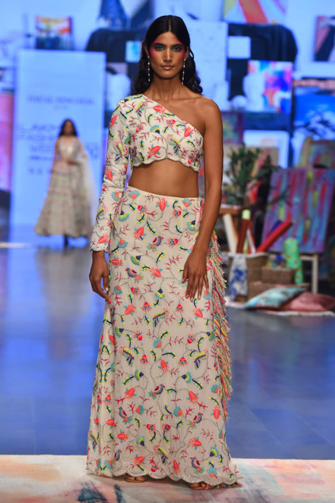 Payal Singhal Elsa Embroidered Top & Skirt Set