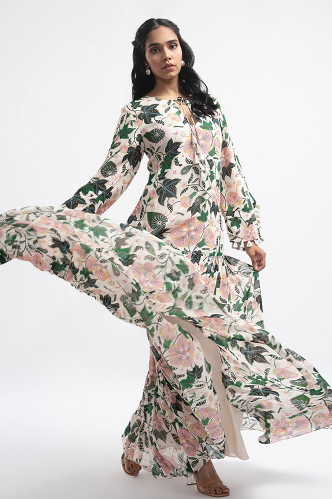 PS Pret By Payal Singhal Tiered Printed Dress