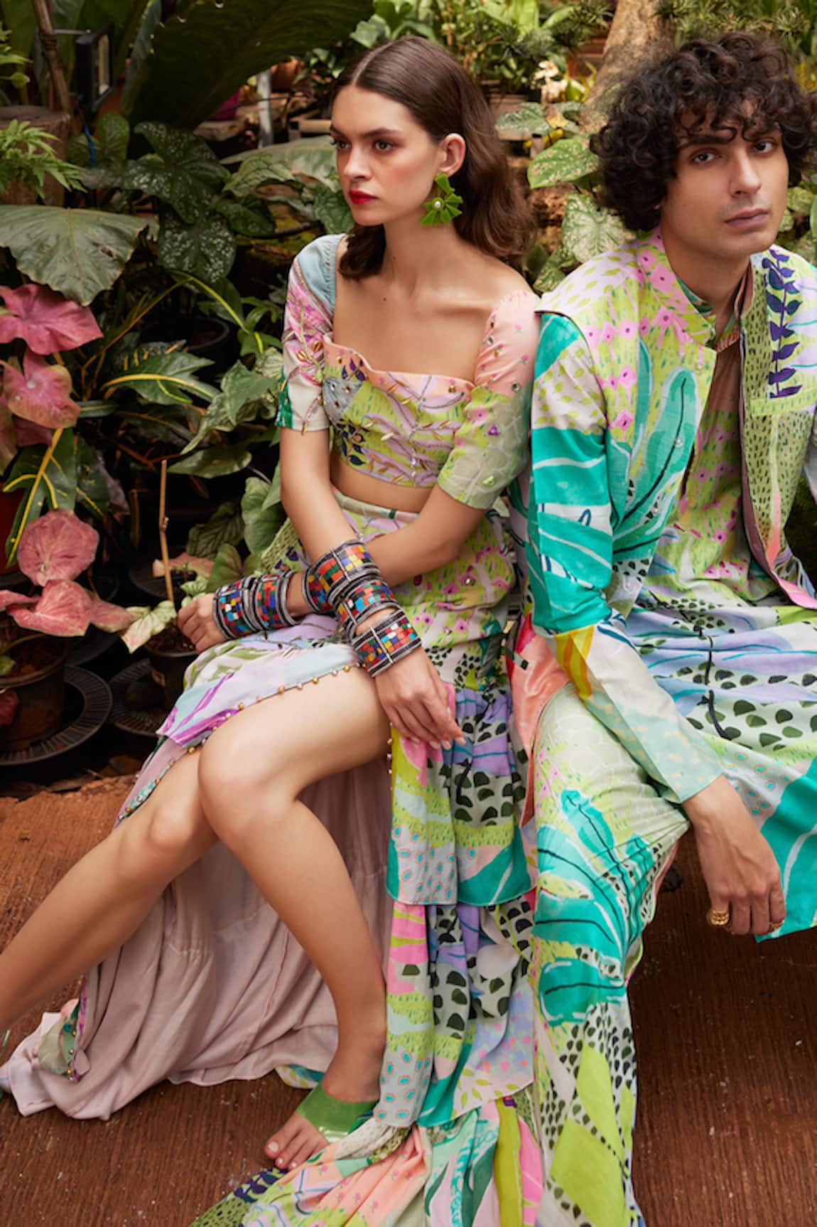 Payal Singhal Agnes Printed Top & Skirt Set
