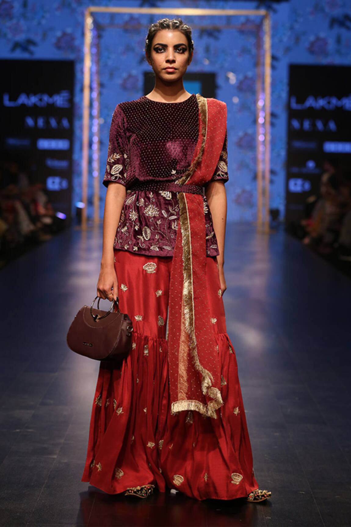 Payal Singhal Saffiya Embroidered Kurta Sharara Set 