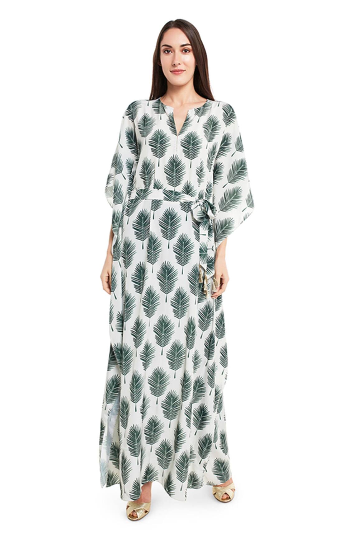 PS Pret By Payal Singhal Leaf Print Kaftan