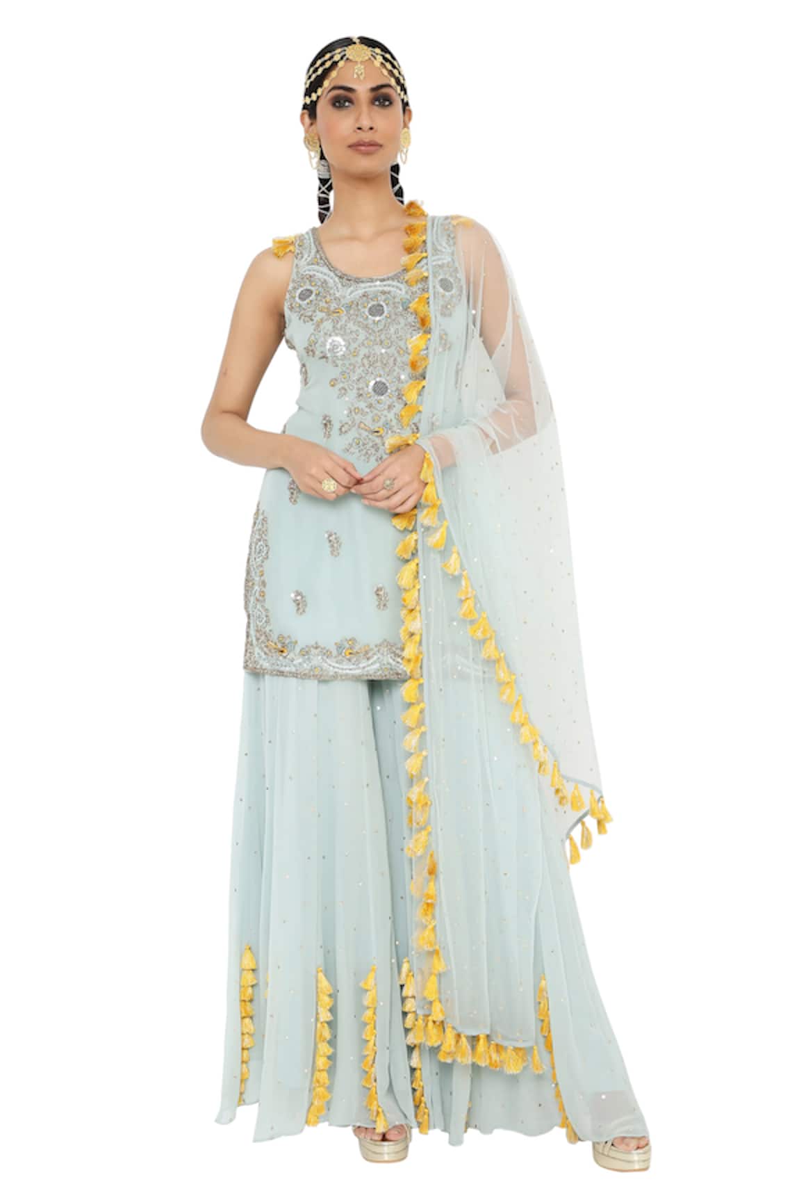 Payal Singhal Shazya Embroidered Kura Sharara Set 
