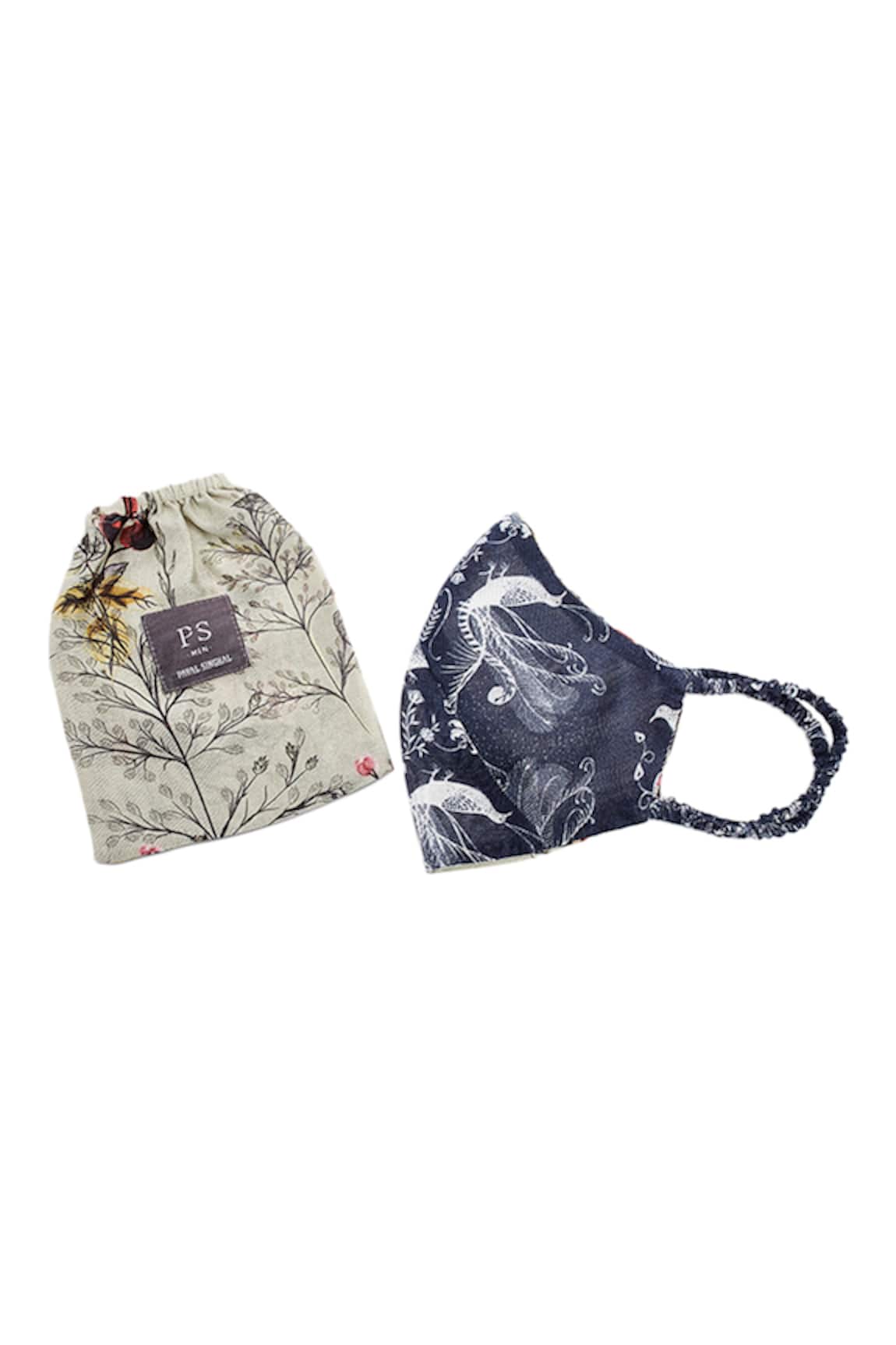 PS Men by Payal Singhal Printed Reversible Face Mask With Pouch