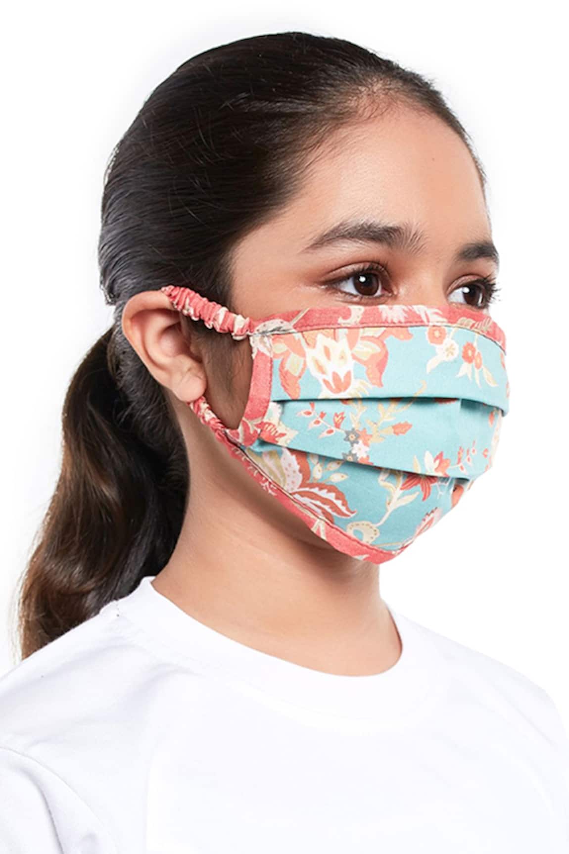 PS Kids by Payal Singhal Printed 3 Ply Face Mask With Pouch