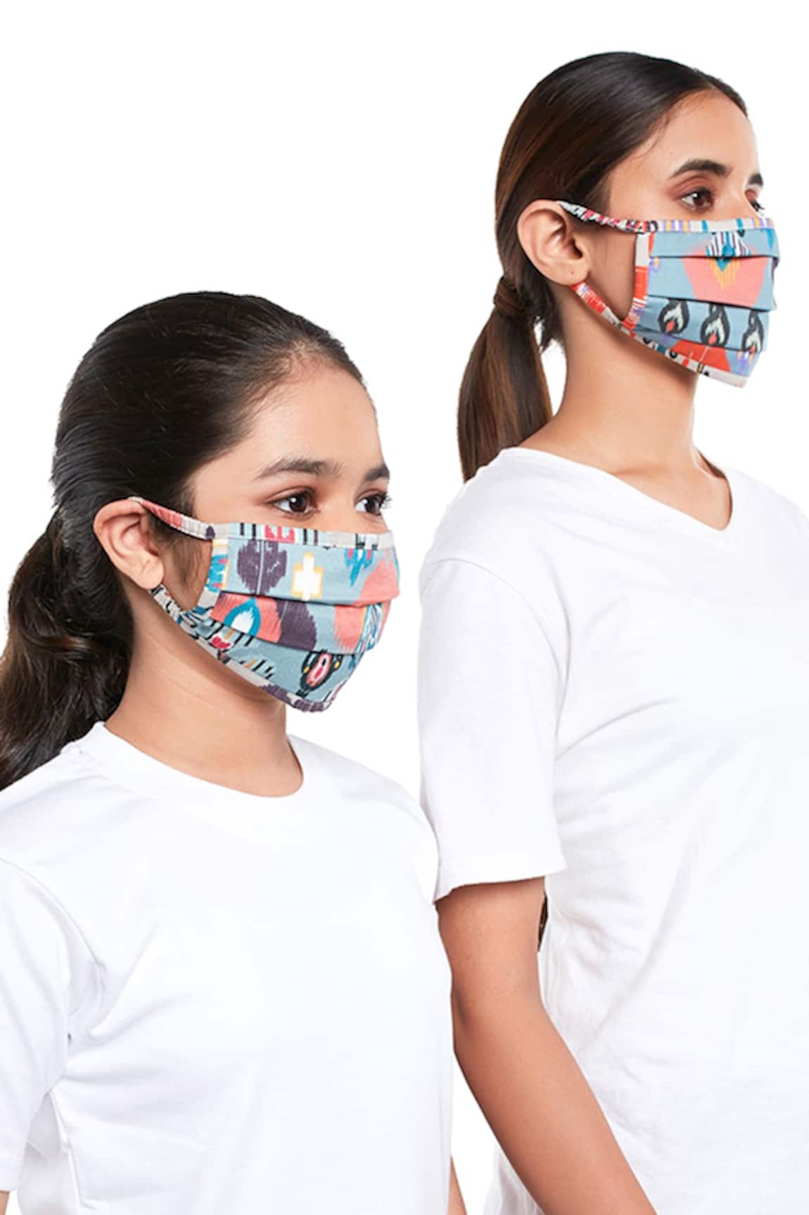 PS Accessories by Payal Singhal Printed 3 Ply Face Mask With Pouch Set of 2