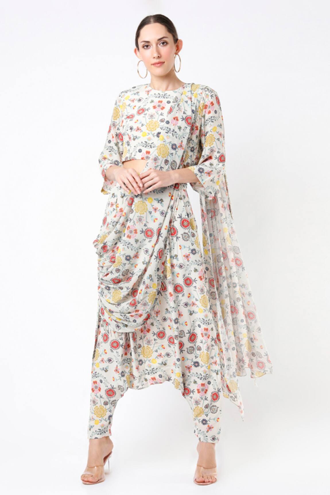 Payal Singhal Printed Dhoti Saree With Blouse 