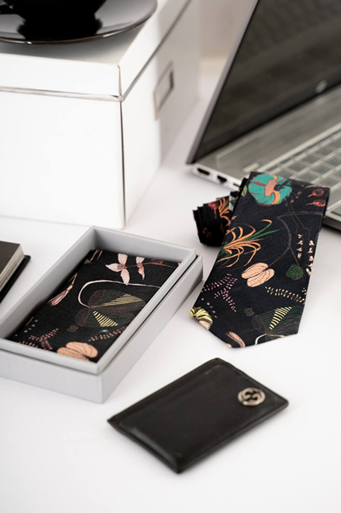 PS Men by Payal Singhal Forest Print Tie