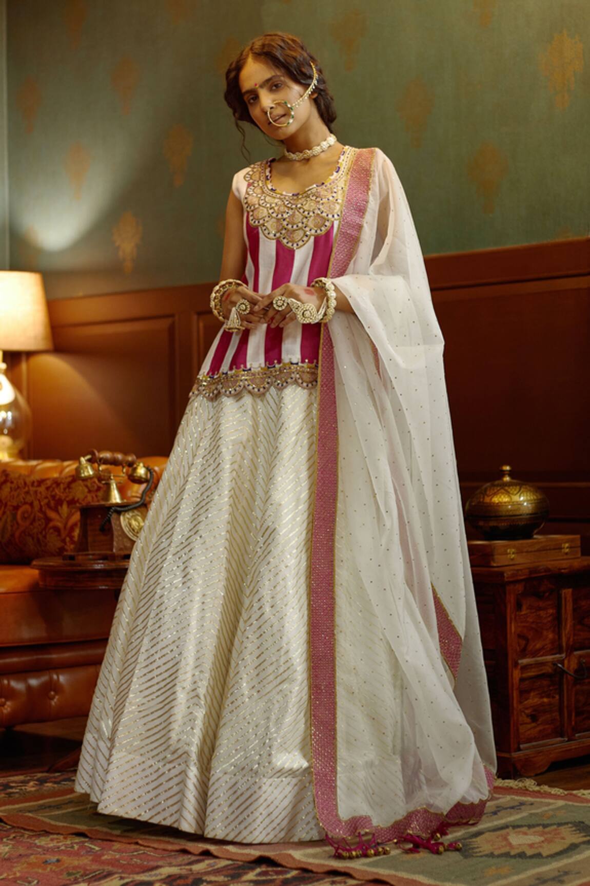 Pratibha Sultania Chanderi Kurta Lehenga Set