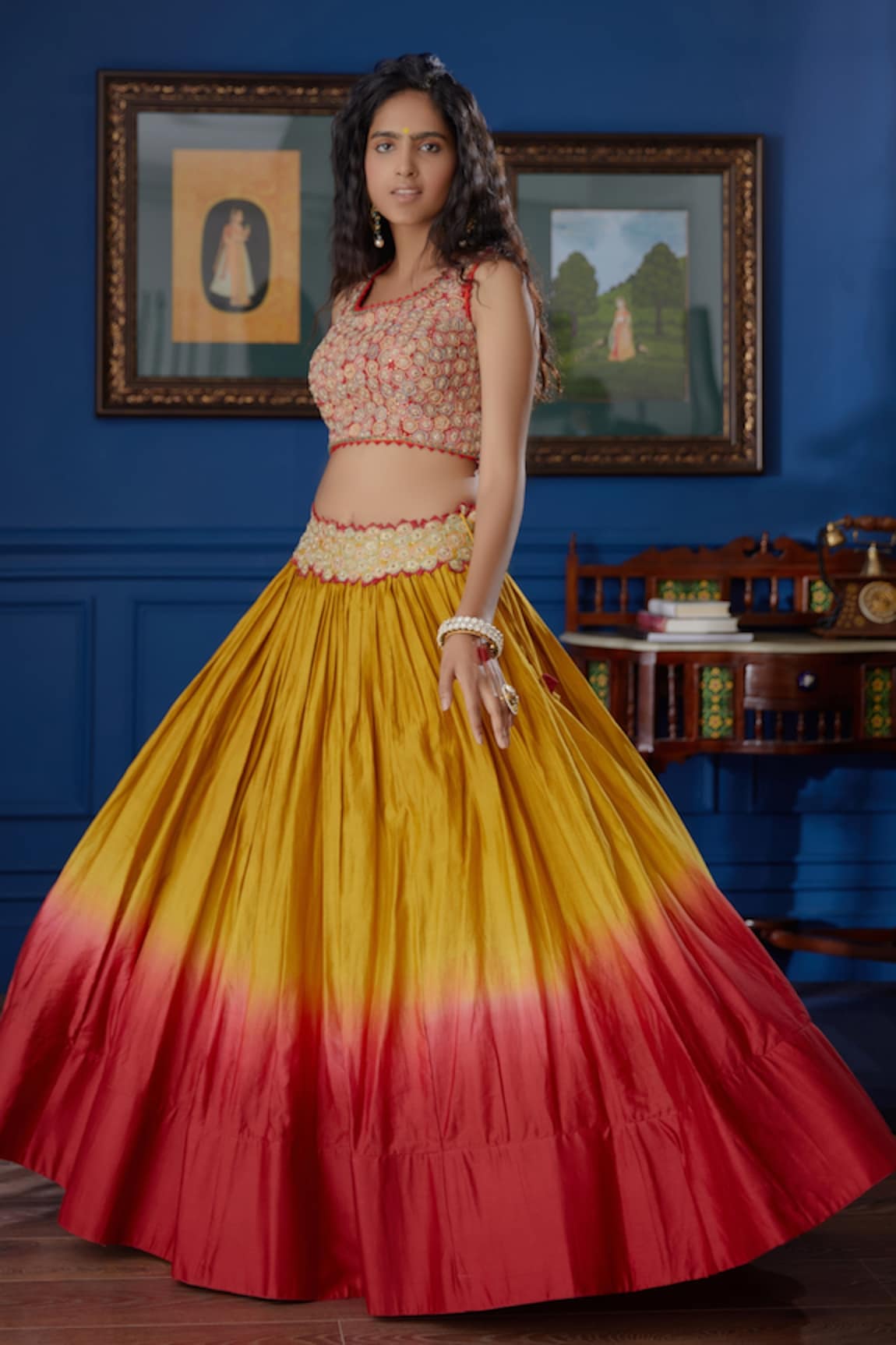 Pratibha Sultania Chanderi Lehenga Set