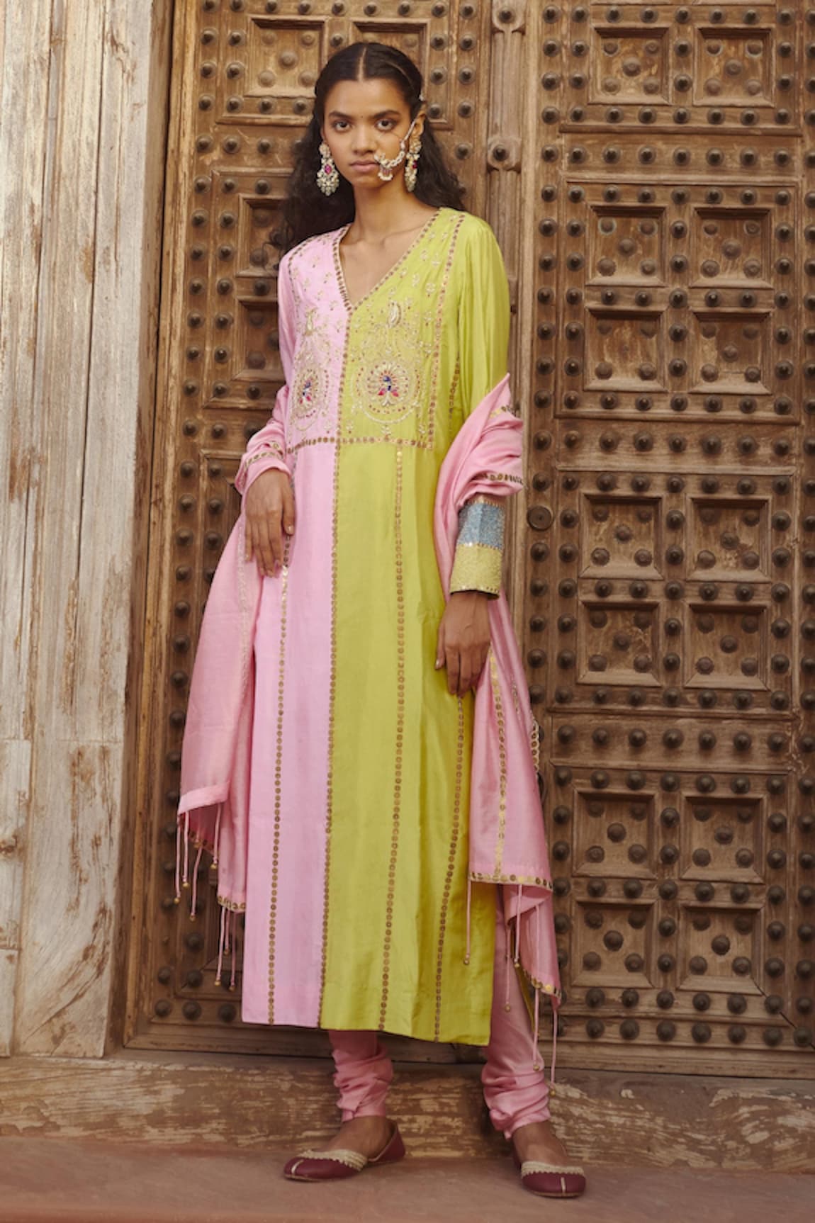 Pratibha Sultania Peacock Embroidered Kurta Set