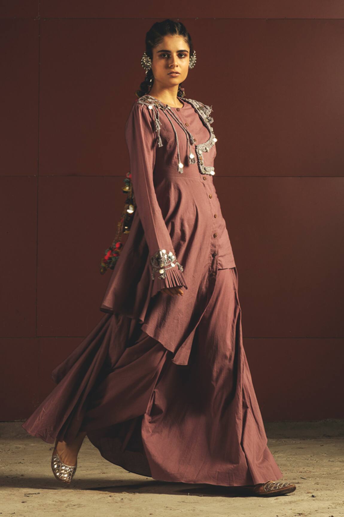 Priyanka Singh Embroidered Kurta & Skirt Set