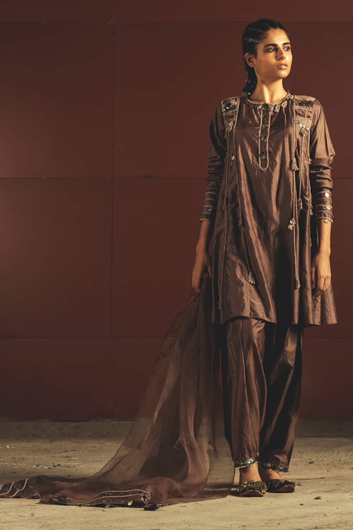 Priyanka Singh Silk Embroidered Kurta Set