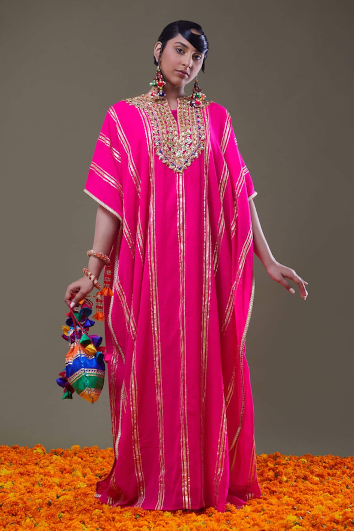 Preeti S Kapoor Gota Embroidered Kaftan