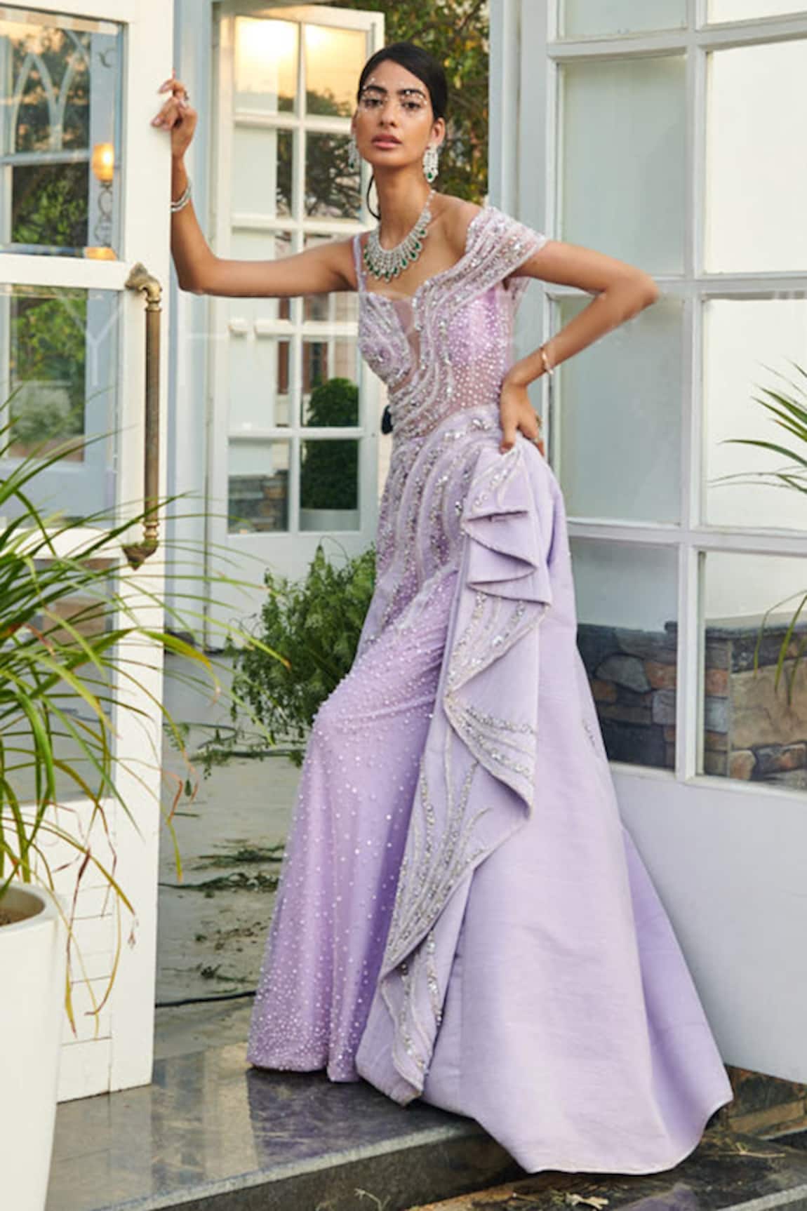 Kamaali Couture Embellished Structured Gown