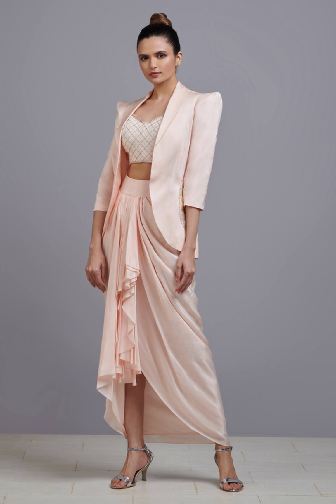 Parul | Vivek Embellished Jacket & Skirt Set