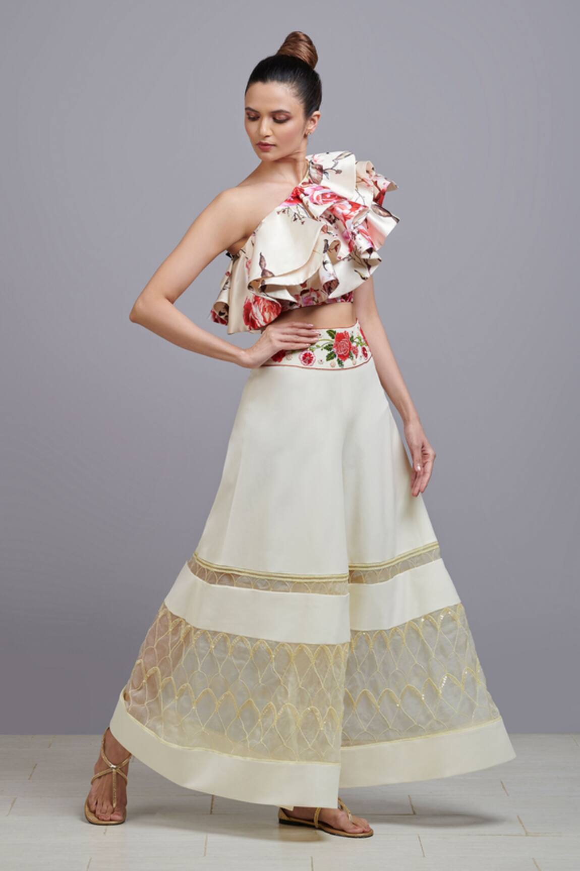 Parul | Vivek Floral Print Top & Pant Set