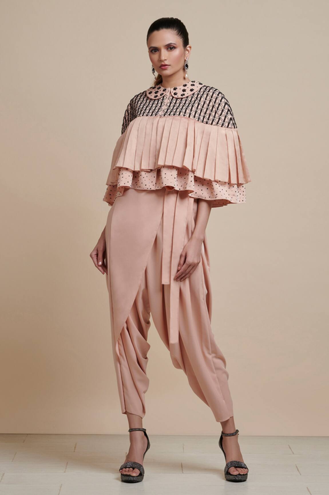 Parul | Vivek Draped Jumpsuit With Cape