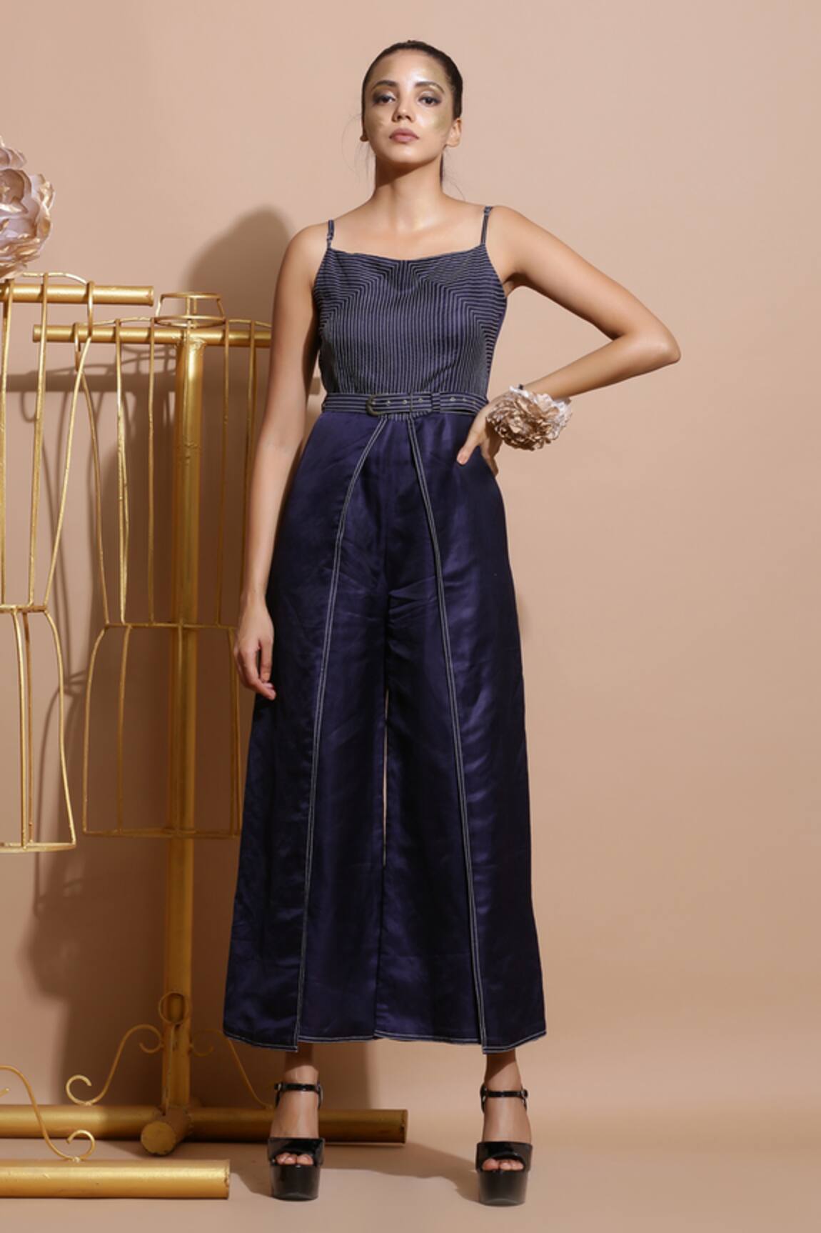 Pallavi Jaipur Kantha Embroidered Jumpsuit