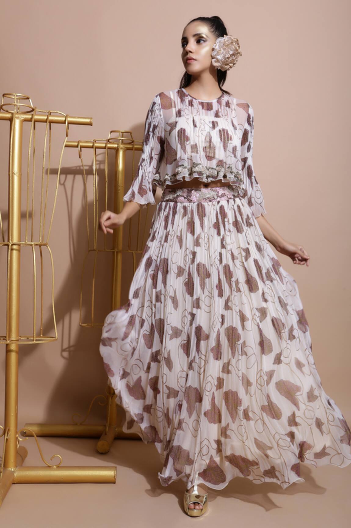 Pallavi Jaipur Embroidered Top & Skirt Set