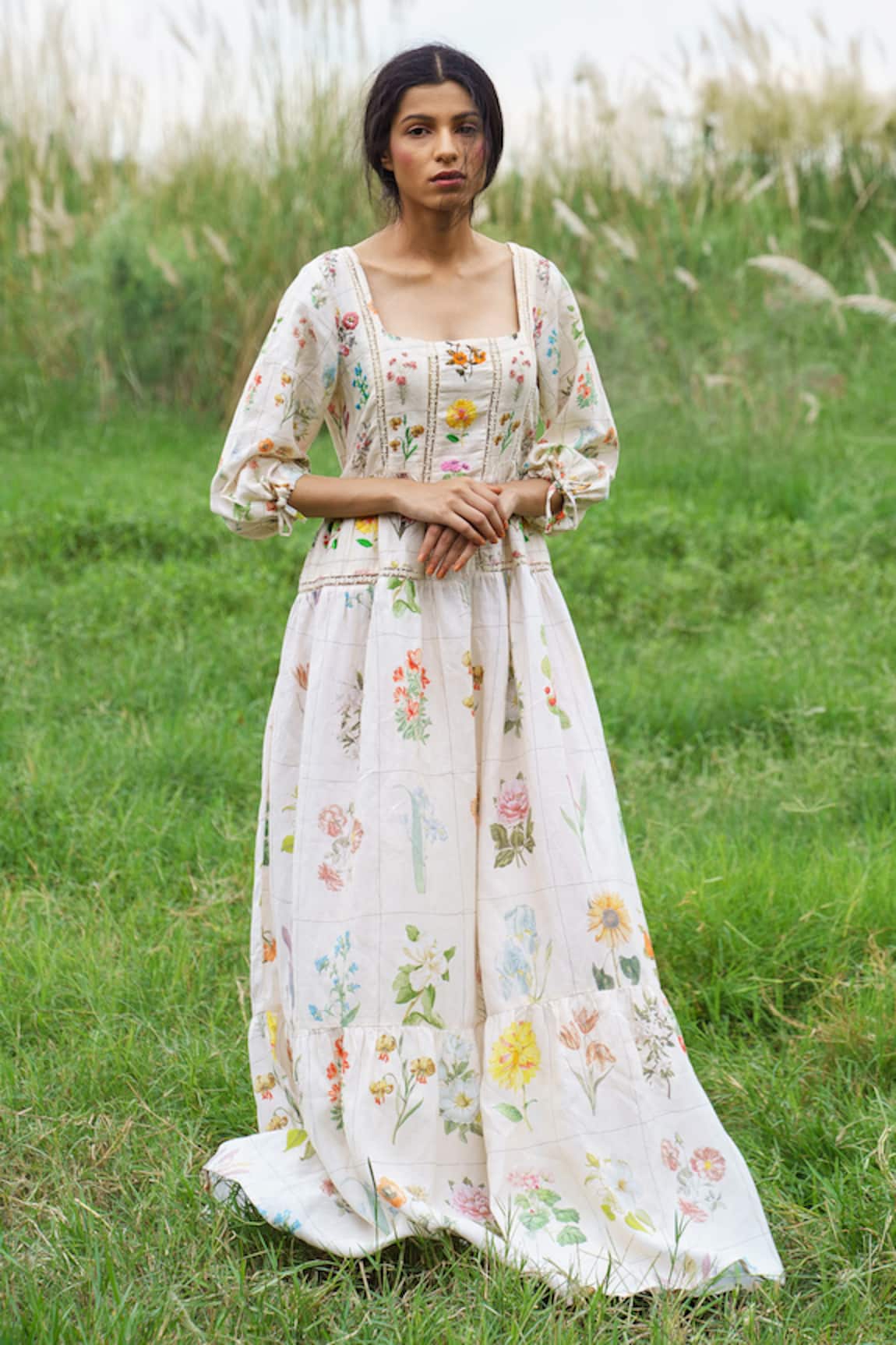 Pozruh by Aiman Floral Printed Maxi Dress