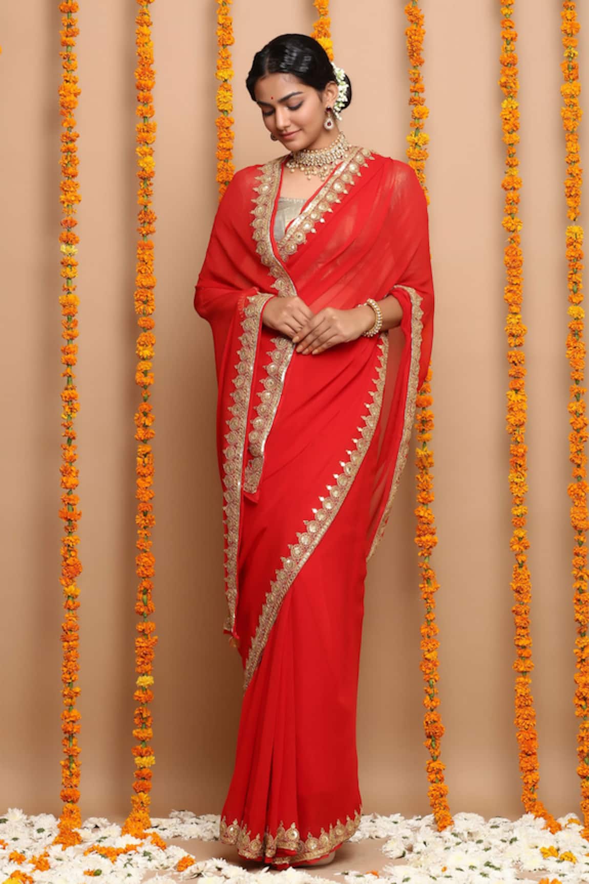 Ruar India Embroidered Saree With Blouse