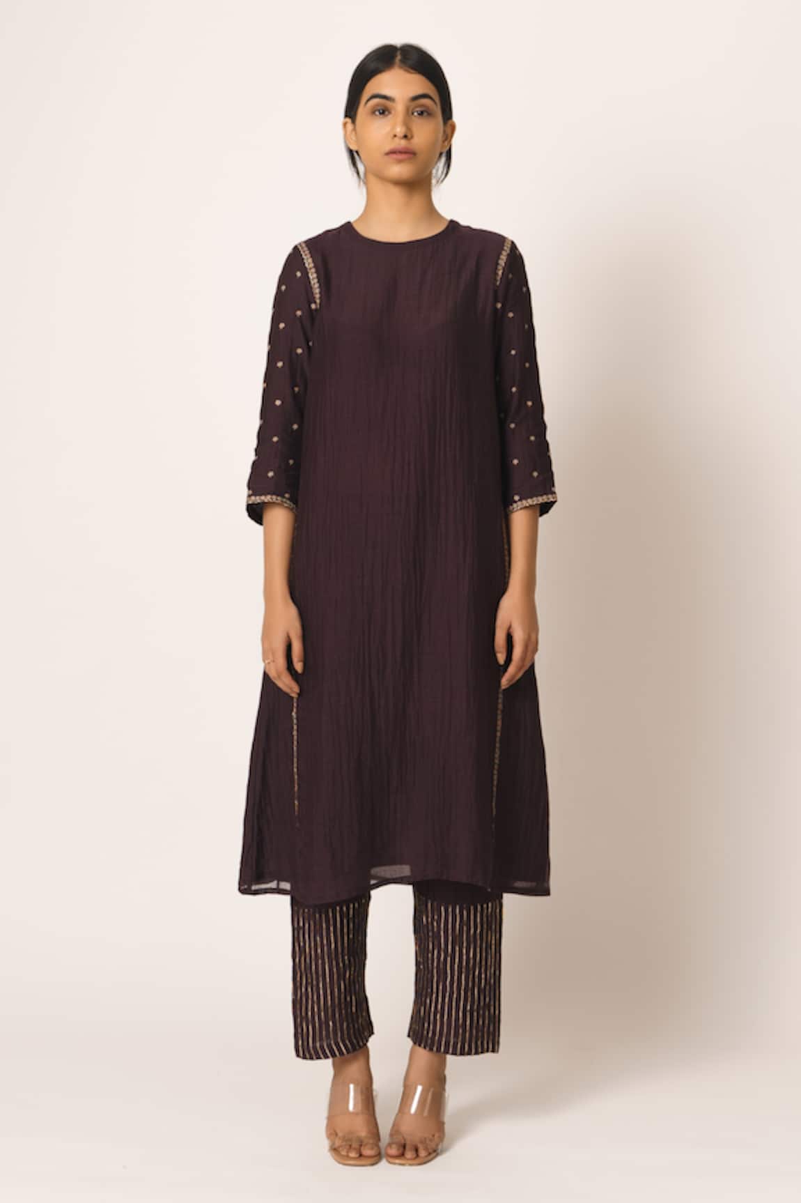 Dot Chanderi Kurta Set