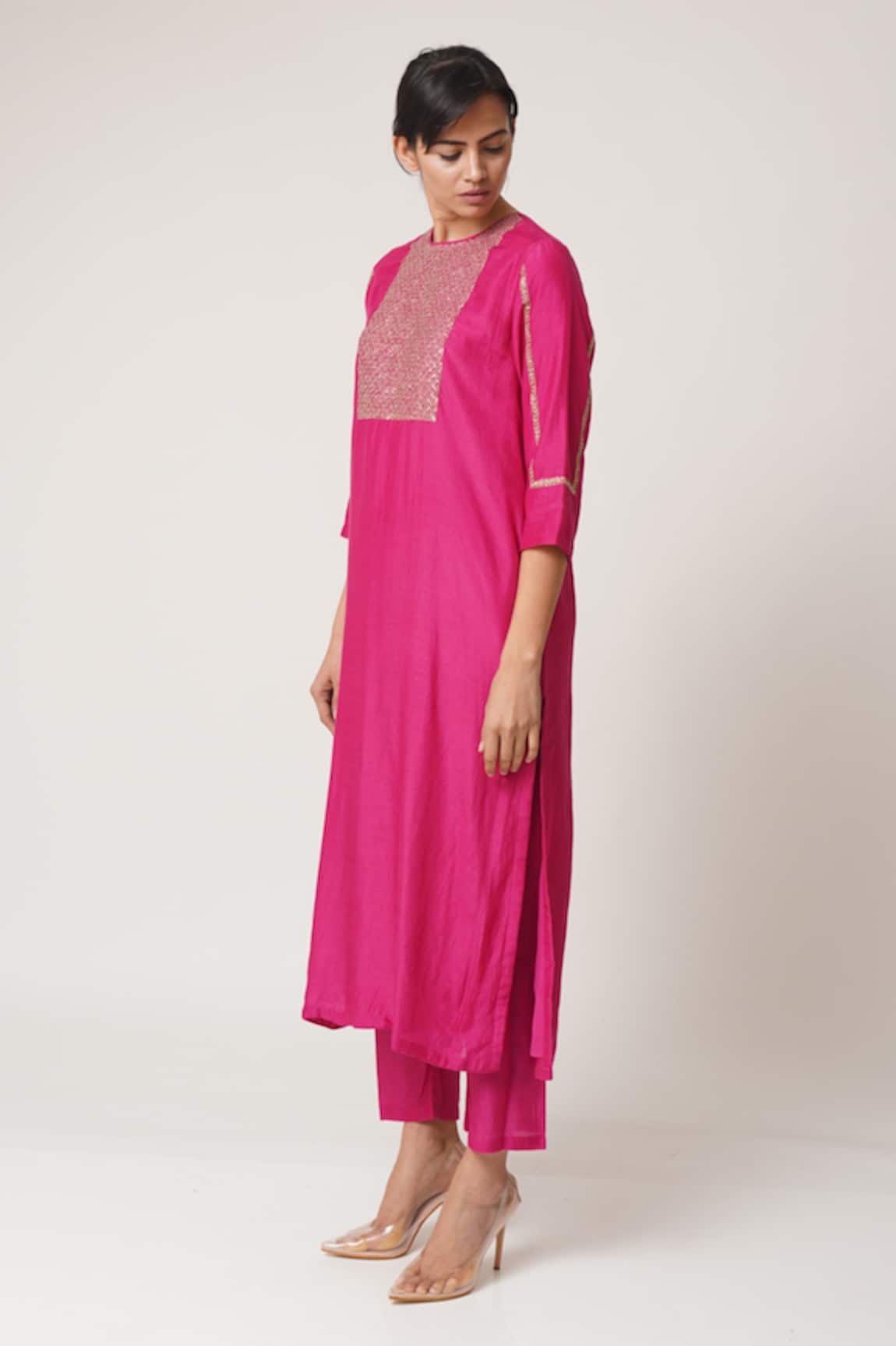Dot Silk Kurta Set 