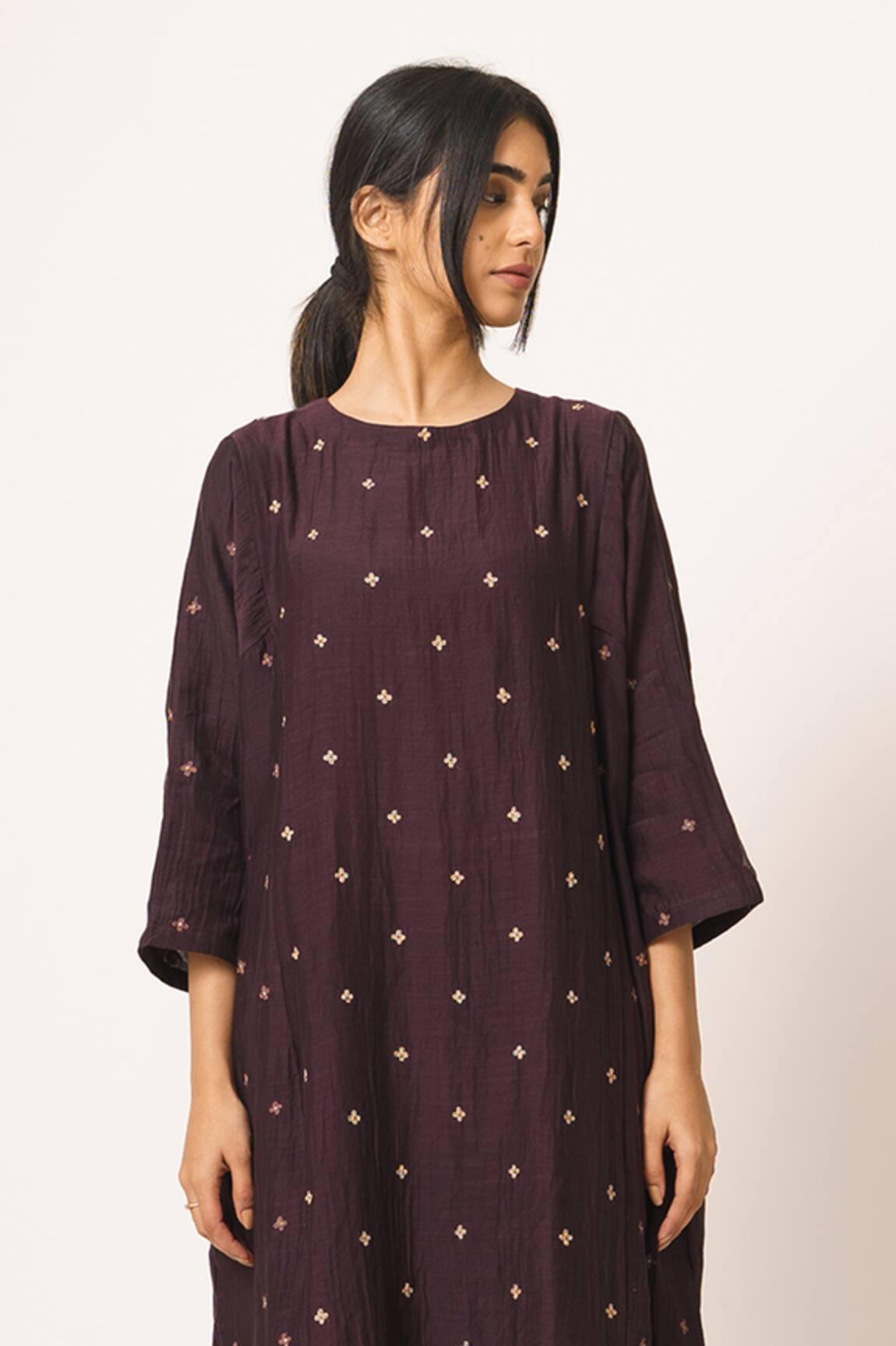 Dot Chanderi Kurta Set