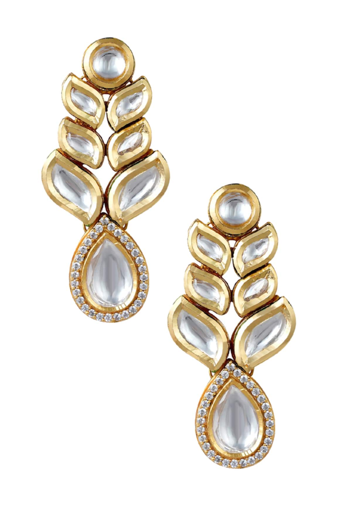 Anayah Jewellery Kundan Studded Drop Earrings